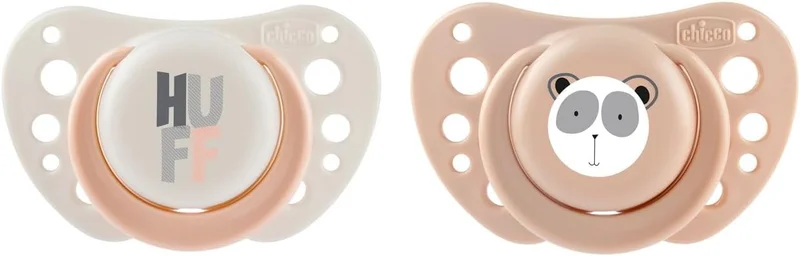 شيكو Chicco PhysioForma Air Silicone Soother 2-6m (2 pcs), Pink (Panda-Huff)